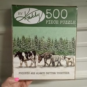 Winter puzzle farm animals 24x18